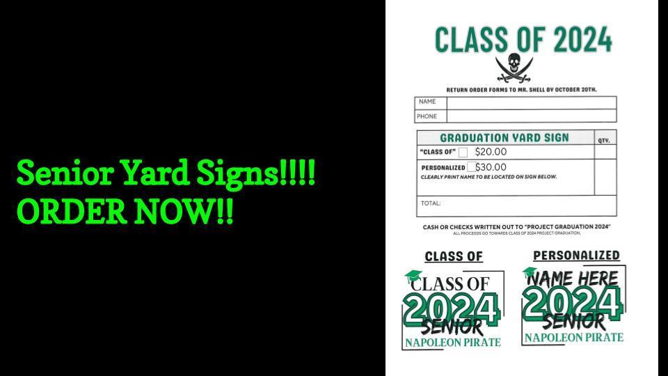 Senior Yard Signs Napoleon High School Senior yard signs napoleon high school