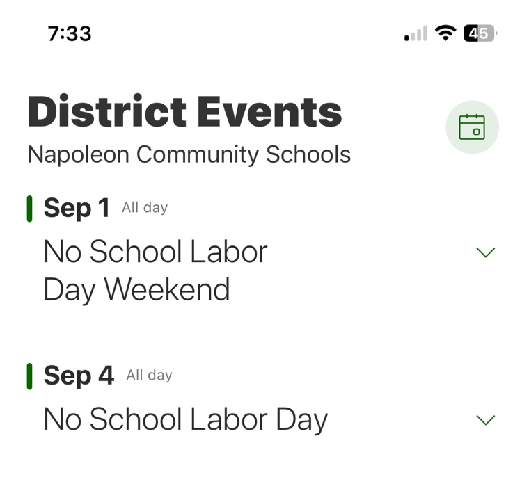 no school 9/1 and 9/4 image