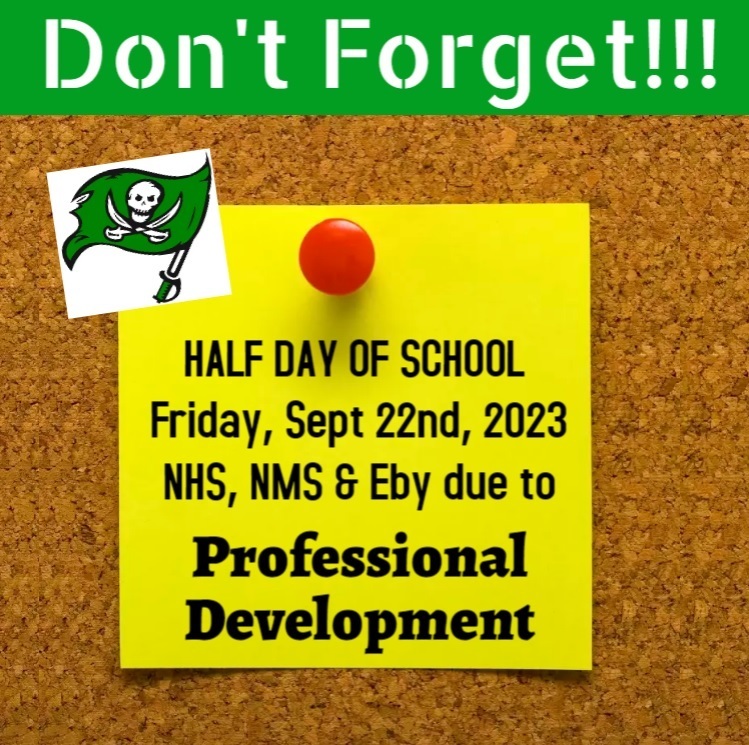 Half Day School Reminder Friday, September 22nd, 2023